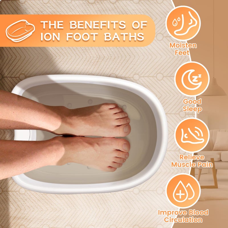 LeCuag Ionic Bath Foot Basin for Detox Machine, Ionic Foot Bath Tub Basin, Feet Bucket with 100 Liners for Home USE - Image 3